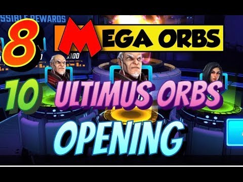 MARVEL STRIKE FORCE 8 MEGA ORBS & 10 ULTIMUS ORBS OPENING