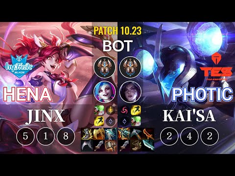 hyF Hena Jinx vs TES Photic Kai'Sa Bot - KR Patch 10.23