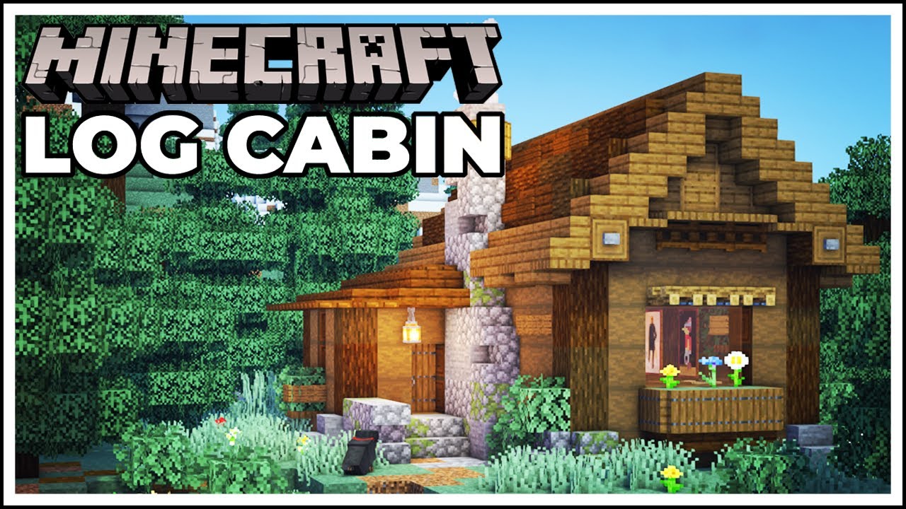 Minecraft Log Cabin (Survival Starter House) - 15 Minute Build Challenge