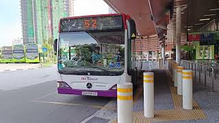 (SBST) SBS6814E On Service 52 Departing Jurong East Interchange Boarding