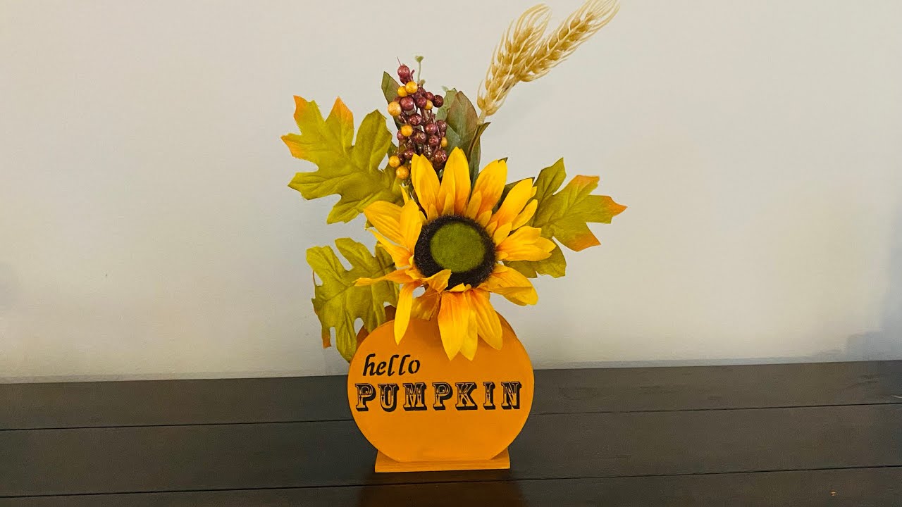 EASY TWO WAY PUMPKIN VASE || Dollar tree DIY