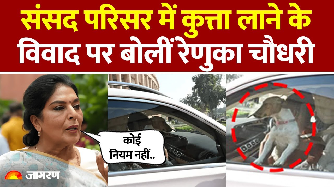 Video: 'भौ-भौ...', संसद में कुत्ता लाने पर गरमाई सियासत; रेणुका चौधरी का दिखा अलग अंदाज