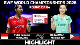 Download lagu Putri Kusuma WARDANI (INA) vs DE GUZMAN Mikaela Joy (PHI) | Kejuaraan Dunia Bulu Tangkis 2026 mp3