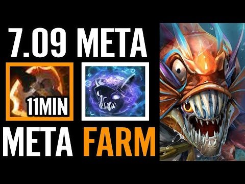 New META for Slark 11 Min Battle Fury by Moo Best Farming Tactic Dota 2