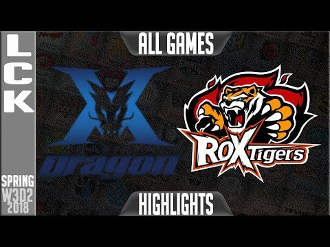 KZ vs ROX Highlights | LCK Week 3 Spring 2018 W3D2 | King-Zone DragonX vs ROX Tigers Highlights