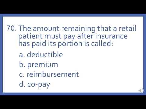 PTCB PTCE Practice Test Question 70 - Insurance Terminology (Pharmacy Technician CPhT Test Prep)