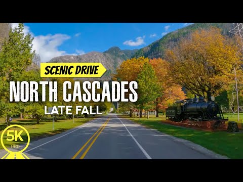 5K Autumn Scenery of North Cascades Hwy 20 for Indoor Cycling / Treadmill - 5 HRS Scenic Drive Video
