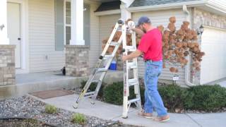 Gorilla Ladders 17 ft. MPX Aluminum Multi-Position Ladder with 375 lb. Load Capacity