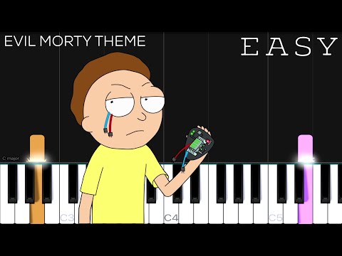 Evil Morty’s Theme - Rick and Morty - For The Damaged Coda | EASY Piano Tutorial