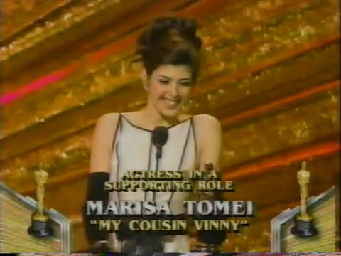 Marisa Tomei winning Best Supporting Actress for My Cousin Vinny