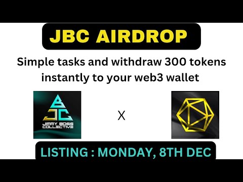 JBC AIRDROP || SIMPLE TASKS AND WITHDRAW INSTANTLY TO YOUR WALLET 