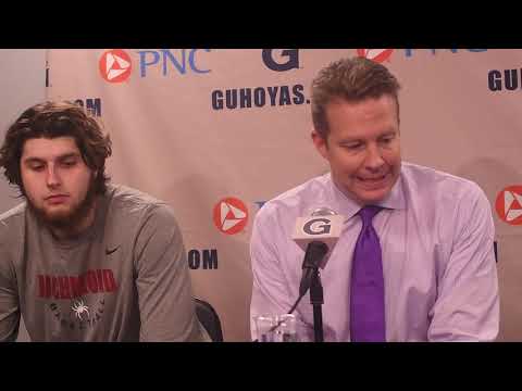 Richmond vs. G'Town pressers:  HC Chris Mooney & Grant Golden
