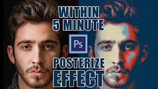 How to make Posterize effect by using Adobe photoshop cc 2018 within 5 minute | HKS Designer