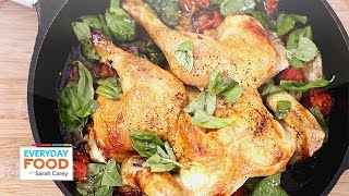 Cast-Iron Skillet Spatchcocked Chicken Recipe - Everyday Food with Sarah Carey