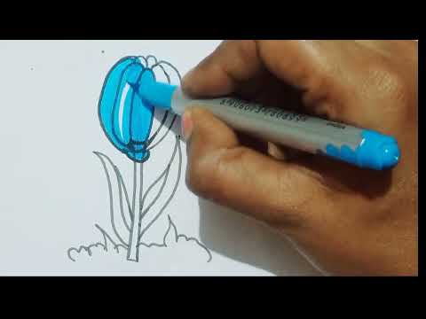 How do draw a flower # flower 🌺🌺🌺🌺🌹🌹🌹🌹 drawings