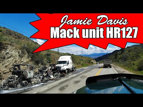 Highway 5a Merritt to Princeton (Jamie Davis tow truck burnt down clip at the end) #jamie davis