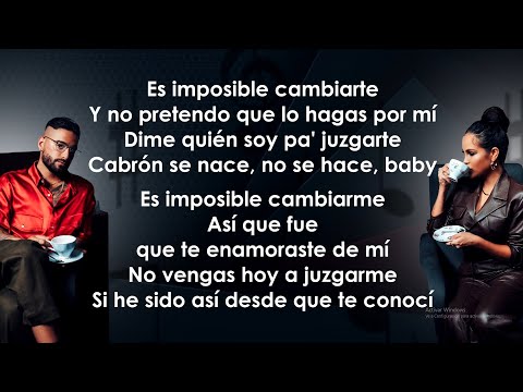 Natti Natasha, Maluma - Imposible Amor (Letra/Lyrics)