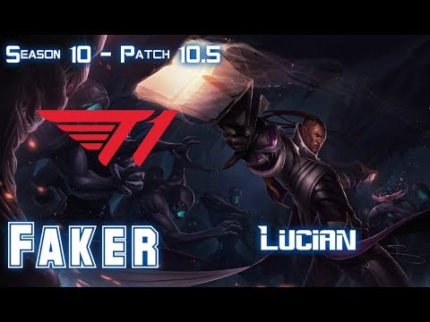T1 Faker LUCIAN vs ZOE Mid - Patch 10.5 KR Ranked