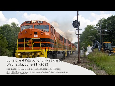 Buffalo and Pittsburgh SIRI Chase! SD60M Leader with Great RS3L! 06 21 23! #salamanca #shortlines