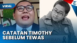 Catatan Timothy Anugerah sebelum Tewas! 3 Semester Berusaha Mencari Teman di Kampus Fisip Unud