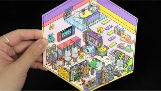 [papertoys] Decorate sticker 3D Deamy Game so cute ~ ASMR ~ No music #sticker #papertoys #game #cute