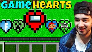Minecraft But There Are Video Game Hearts