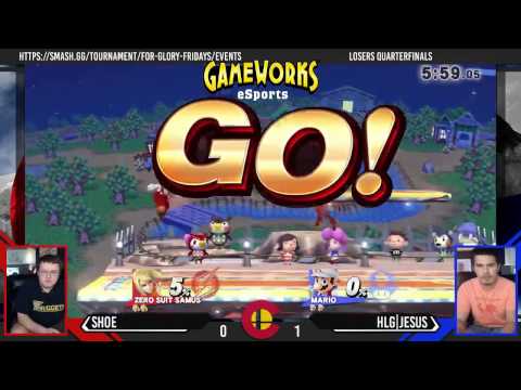 For Glory Friday #91 - Shoe (Zero Suit Samus) Vs. HLG|Jesus (Mario) - Losers Quarterfinals