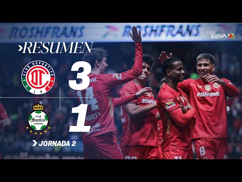 TOLUCA 3-1 SANTOS | Remontada infernal del bicampeón ante los Guerreros | J2 Con México C26