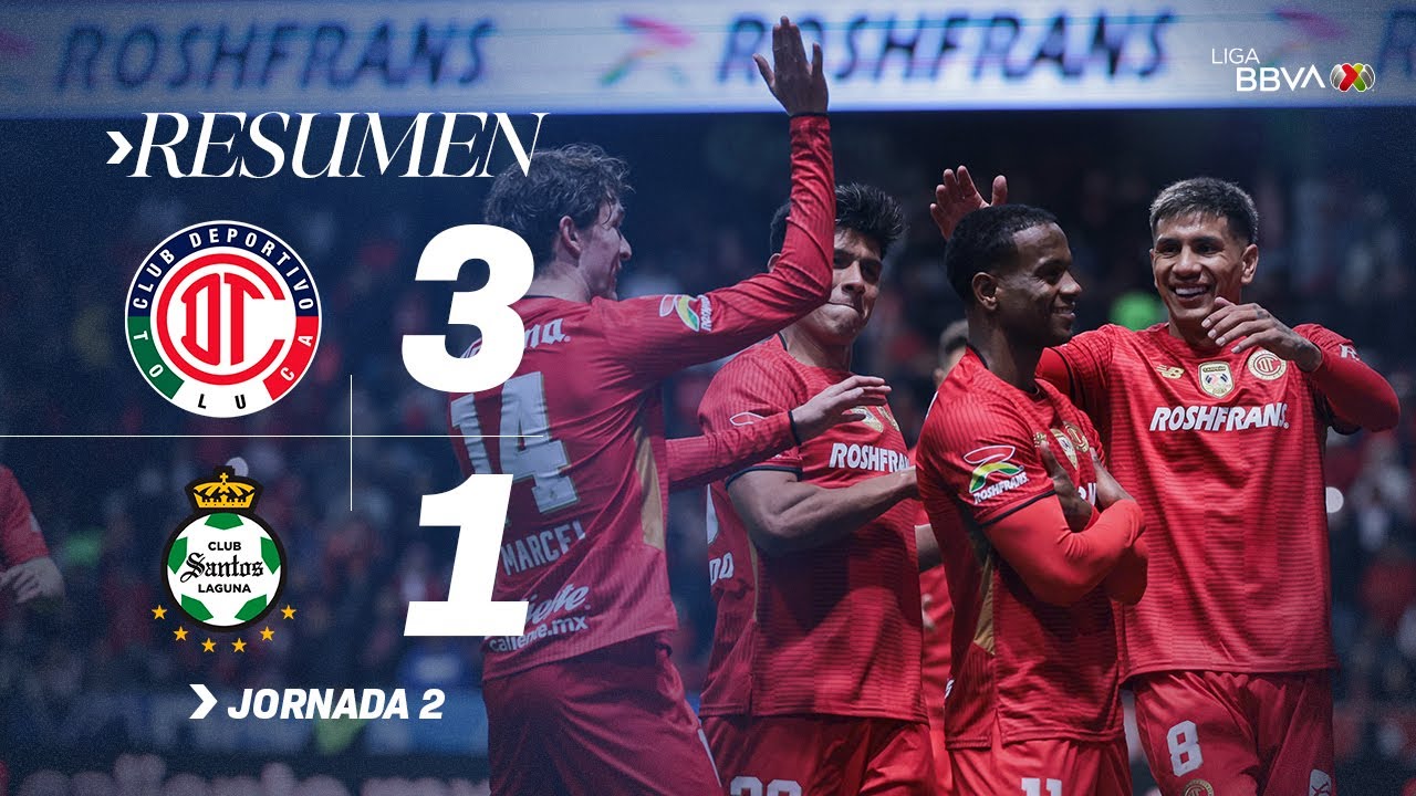 CD Toluca vs Santos Laguna Highlights