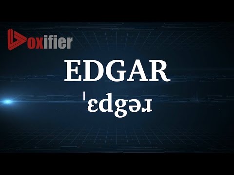 English Pronunciation of Edgar - Voxifier.com