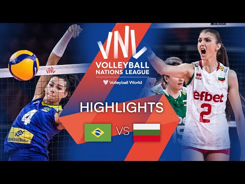 🇧🇷 BRA vs. 🇧🇬 BUL - Highlights Week 3 | Women's VNL 2022