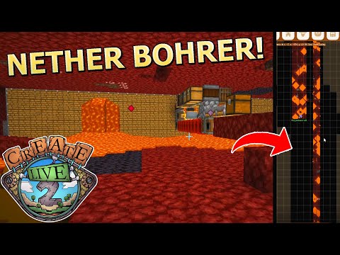 50 Meter Netherite Mega Drill! How much does it collect? - Minecraft Create Live 2 #06