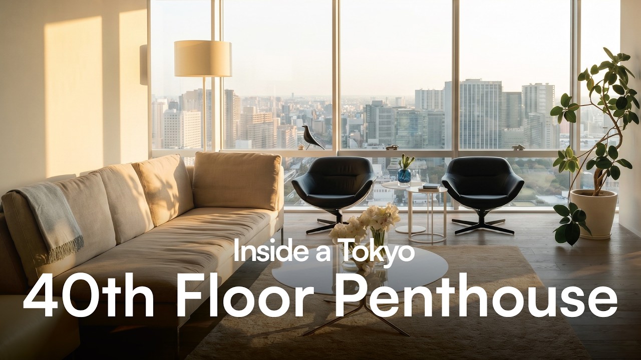 View from a 40th floor penthouse in a Shibaura tower, Tokyo