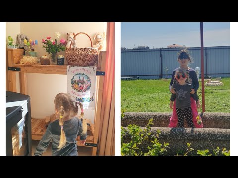 Готовимся к Пасхе. Не дают мне работать на кухне... Прогулка в саду. Валера готовит вкусноту 🥰🥰🥰