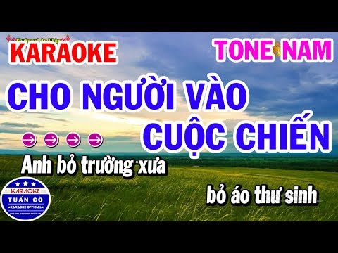 Karaoke Cho Người Vào Cuộc Chiến Tone Nam Dbm | Nhạc Sống Tuấn Cò