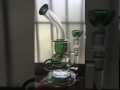 colorful honeycomb perc glass bong XD50