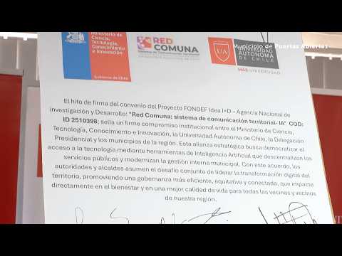 VILLA ALEGRE FIRMA CONVENIO DE INTELIGENCIA ARTIFICIAL "RED COMUNA"