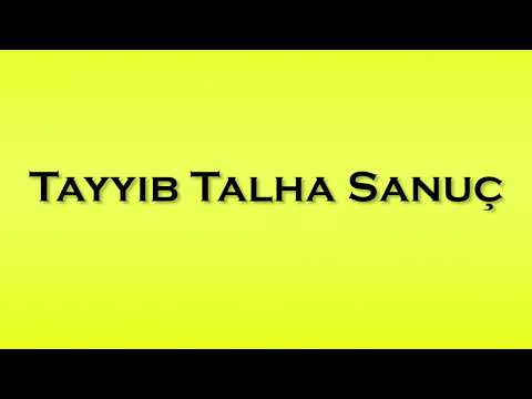 Pronunciation of Tayyib Talha Sanuc