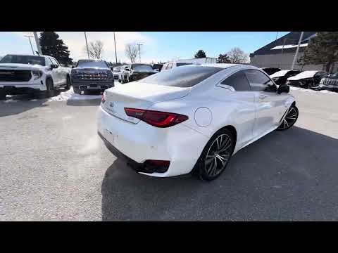2017 INFINITI Q60 2dr Cpe 3.0t in White for sale at Boyer Pickering Chevrolet Cadillac Buick GMC Ltd. in Pickering, ON