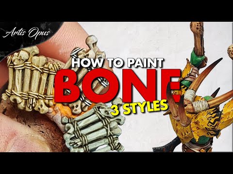 HOW TO PAINT BONE: Contrast, Shade, and Drybrush