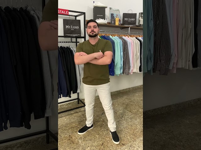 Vídeo de produção de conteúdo para rede social de uma loja de roupa masculina em Maringá
