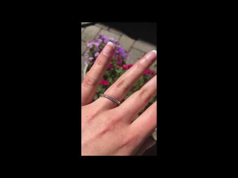 Stackable 1.6mm Double Shared Prong Eternity Ring - TwoBirch - TB-ETR-0004-WG-H