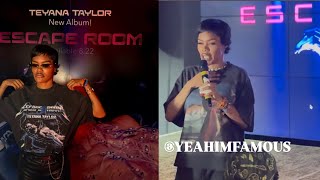 Teyana Taylor Escape Room Album Listening in NYC
