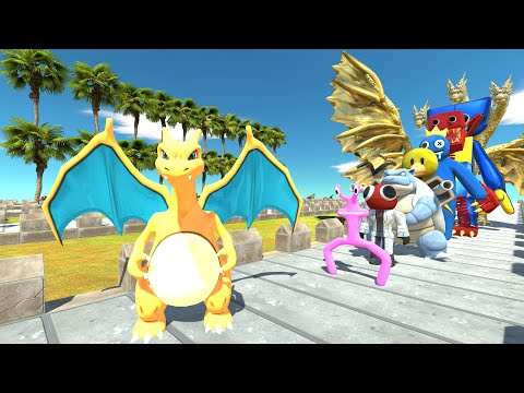 Charizard vs Ghidorah COCONUT DEATH RUN - Animal Revolt Battle Simulator