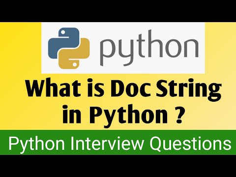 What Is Doc String In Python Python Interview Questions