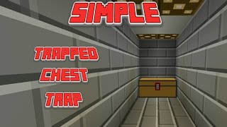 Simple trapped chest trap (tutorial) Minecraft PS4