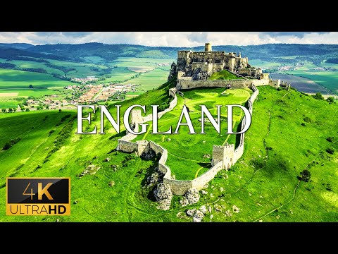 FLYING OVER ENGLAND (4K Video UHD) - Calming Piano Music With Beautiful Nature Video For Relaxation