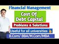 Cost Of Debt Capital Financial Management