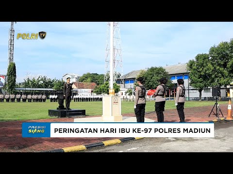 POLRES MADIUN GELAR UPACARA BENDERA MEMPERINGATI HARI IBU KE-97 TAHUN 2025