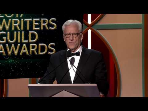 James Woods presents the 2017 Writers Guild Laurel Award for Screenwriting to Oliver Stone